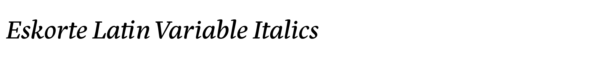 Eskorte Latin Variable Italics image